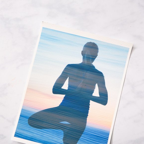 Spring Cleaning Artwork! 8.5x11 inch Yoga Tree Pose Abstract Photo Poster Print - Picture 3 of 6